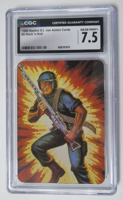 1986 Hasbro G.I. Joe Action Card Rock 'n Roll CGC 7.5 - Image 1 of 3