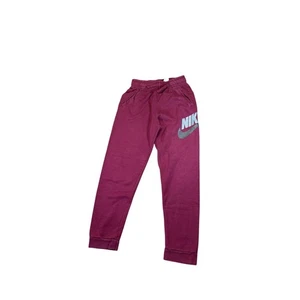 Pantalones deportivos Nike jóvenes granate XL logotipo Nike blanco gris bolsillos informales - Imagen 1 de 4