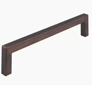 Moderne Schrankgriffe 12 quadratische Stangen 6-5/16 Zoll (160 mm) Ölbronze gebürstet - Bild 1 von 4