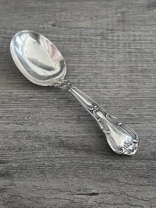 "Cuchara bebé Gorham Chantilly plata esterlina 4,5"" monograma" - Imagen 1 de 6