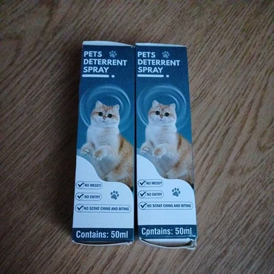DOS Spray Disuasivo Gato para Muebles Comportamiento Mascota 50 ml Cada uno Foto 1 de 3