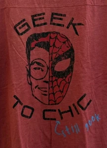 Marvel T-Shirt Geek To Chic Spiderman Peter Parker Rot Größe L - Bild 1 von 6