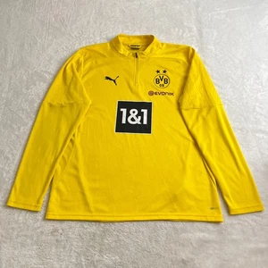 Puma Borussia Dortmund BVB Giacca Allenamento Uomo L Giallo 1/4 Zip Pullover Calcio - Foto 1 di 18
