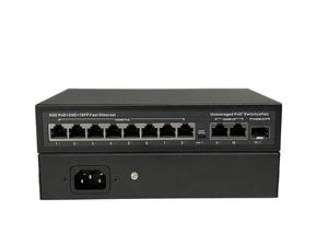 8-Port Gigabit+2 Gigabit+1 Gigabit SFP Full Gigabit POE Switch mit Stromkabel - Bild 1 von 6