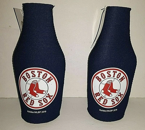 Boston Red Sox MLB  Zip - Up Bottle Koozie ( set of two ) Cover