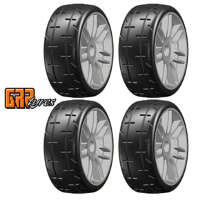 GRP GTK01-S1 1:8 GT T01 REVO S1 XXSoft Belted Tire w/ Spoked Silver Wheel (4) - Picture 1 of 1