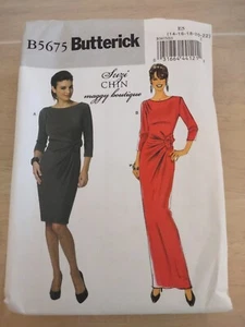 Abito Butterick B5675 Suzi Chin Maggy Boutique Bias modello taglia 14-22 non tagliato - Foto 1 di 2