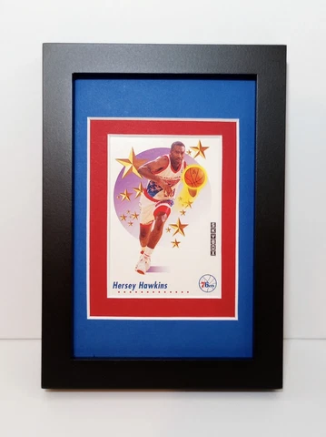 Hersey Hawkins Philadelphia 76ers Display Custom Framed Basketball Card Plaque Cover