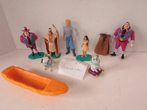 Lot of Disney Toy Figures Pocahontas John Smith Gov. Ratcliffe Percy Dog   Lot21 Cover