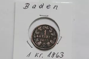 π§ π©πͺ GERMANY BADEN 1 INCROCIATORE 1863 B68 #149. - Foto 1 di 3