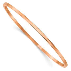 Chisel Stainless Steel Polished Rose IP-plated 2mm Bangle SRB847RP - Picture 1 of 5