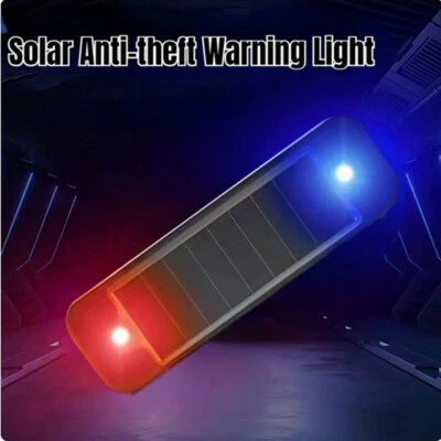 Car Solar Powered Flashing Light Dummy Alarm Anti-Theft Warning Lamp Accessories - Image 1 of 4