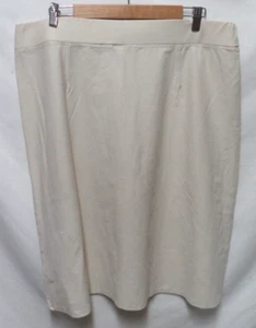 Eileen Fisher knit Skirt cream made in USA elastic waist Size Sz X Large XL - Picture 1 of 17