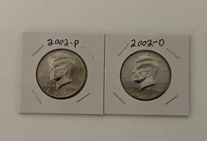 2002 P&D KENNEDY HALF DOLLAR Set (2 COIN SET) Uncirculated. - Picture 1 of 4