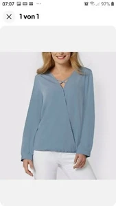 Bluse Shirt Oberteil 💐😁 - Gr. 40💐😁 - Neu💐😁 - Rauch Blau - Bild 1 von 2