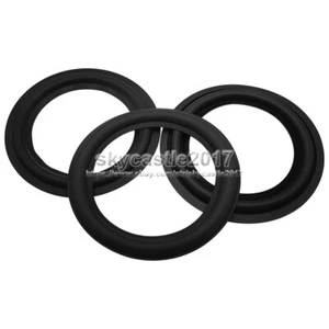 2x 3.5" inch Speaker Rubber Edge Bass Folding Ring Woofer Surround Circle Repair - Picture 1 of 10