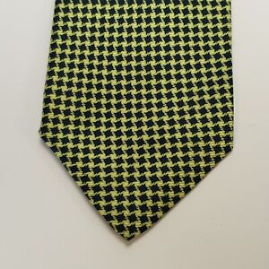 Kiton Seven Fold Men's Neck Tie 100% Silk Blue Green Geometric Made in Italy