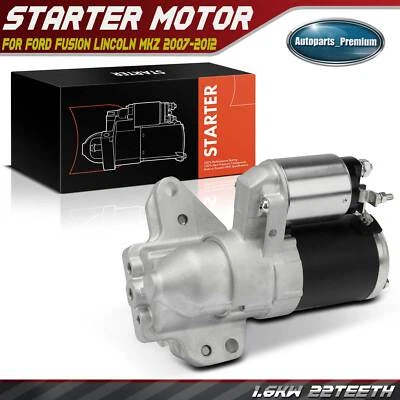 New Starter Motor for Ford Fusion Lincoln MKZ 2007-2012 3.5L 1.6KW/12V CCW 22T - Image 1 of 4