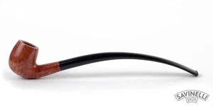 Pipe SAVINELLI churchwarden 601 3mm Billiard Liso Marrón P124LM-601 - Imagen 1 de 3