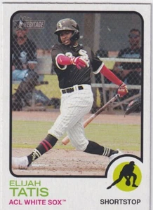 2022 Topps Heritage Minor League Edition - Elijah Tatis #165 (RC) - Picture 1 of 2