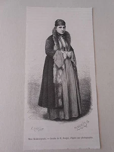 Gravure 1877 - Grèce Mme Kokkinopoulo - Picture 1 of 1