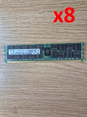 Lot Of x8 M393B2G70BH0-YH9 Samsung 16GB PC3L-10600R DDR3-1333MHz ECC 2Rx4 Memory - Image 1 of 4