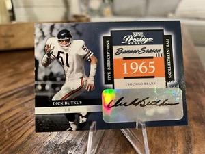 2002 Playoff Prestige Banner Season - DICK BUTKUS AUTO - BS-7 - #'d 4/25 - Picture 1 of 2