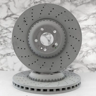 Mercedes S450 S550 S560 Front Brake Disc Rotor set OEM Genuine 2014-2020 - Image 1 of 4