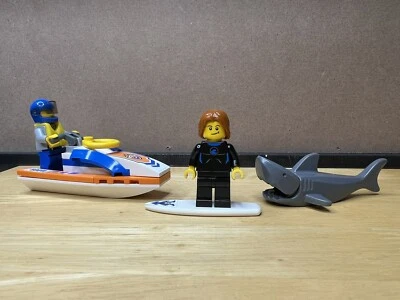 Lego Surfer Rescue boat beach city town coast guard 60011 Lego Complete READ - Image 1 of 4