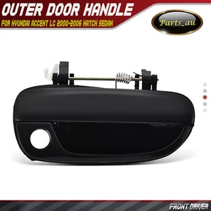 Front Right Smooth Black Outer Door Handle for Hyundai Accent LC 05/2000-03/2006 - Picture 1 of 10