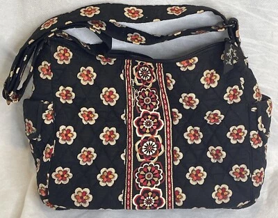 Vera Bradley Signature Crossbody Bag Pirouette Black Pink Tortoise Made in USA - Image 1 of 4