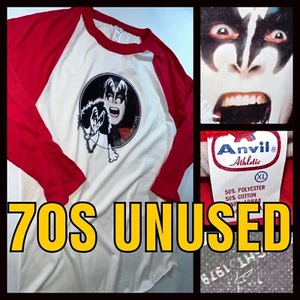 VTG 70s Gene Simmons KISS ROCK Roll over Band Love Gun Dynasty concert t-shirt - Picture 1 of 24