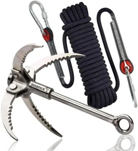 Premium Multifunctional Grappling Hook - 10m Rope & Folding Claws for Climbing - Picture 1 of 11