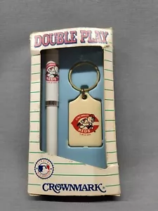 Vintage Cincinnati Reds MLB 1992 Crownmark Double Play Ballpoint Pen & Key Ring - Picture 1 of 5
