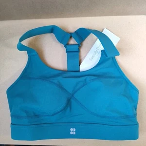 Sweaty Betty Power Medium Impact Women’s Dark Teal Blue Sports Bra Size XS - Picture 1 of 6
