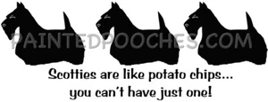 Scottish Terrier Dog Potato Chips, can't have just one! T-shirt or Pillow (S) - Picture 1 of 6