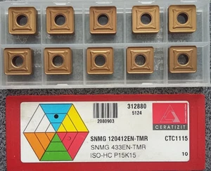 ¡VENTA! 10 x PLACAS DE CORTE GIRATORIAS CERATIZIT SNMG 120412EN-TMR CTC1115 - Imagen 1 de 1