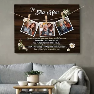 Lienzo fotográfico personalizado de Step Mom, regalo para madrastra, regalo para el Día de la Madre, - Imagen 1 de 3