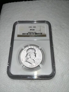 1951 P Franklin Half Dollar PF64 NGC Certified - Picture 1 of 4