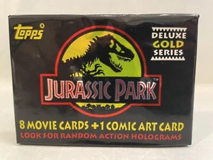 JURASSIC PARK DELUXE GOLD SERIES TRADING CARDS "1 PACK" TOPPS 1992 BRAND NEW - Picture 1 of 3