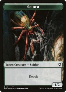 Ficha Spider (1/2 Reach) Magic The Gathering Commander Battle Baulder's Gate casi nueva x4 - Tarjeta mágica - Imagen 1 de 1