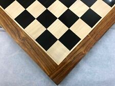 21" Big Chess Board Ebony Wood & Maple - Sheesham Border 55mm Sq Hand carved