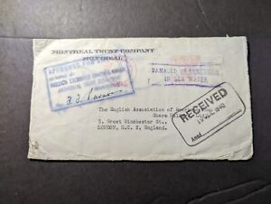 1940 Kanada Zweiter Weltkrieg unterbrochene Post Seeunfälle SS Eros nach London England