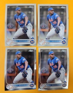 Lot of 4 - 2022 Topps Pro Debut ROBERT DOMINGUEZ Chrome Mets PDC-160 - A
