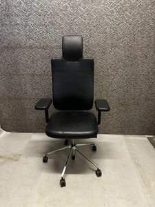 Vitra Headline Leder Schwarz Management Bürodrehstuhl  Drehstuhl - Bild 1 von 8