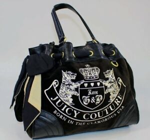 🐕Vintage Juicy Couture Velour Bag Velvet Purse Scottie Dog Daydreamer Bow Y2K🐕