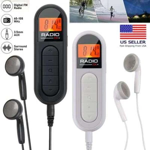 Mini Digital LCD Screen FM Radio Pocket Receiver Stereo Sound w/3.5MM Earphone - Picture 1 of 15