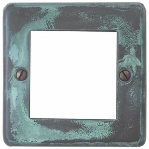 G&H CV162 Standard Plate Verdigris 1 Gang 2 Euro Module Plate - Picture 1 of 1