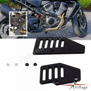Pair Black Foot Peg Heel Guard Protectors For Harley Pan America 1250 /S 21-up - Picture 1 of 9