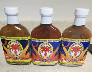 RARE hot sauce 3 PACK LOT PALMETTO ๐ด PEPPER ๐ถ POTIONS LARGE 5.7 oz bottles - Picture 1 of 8
